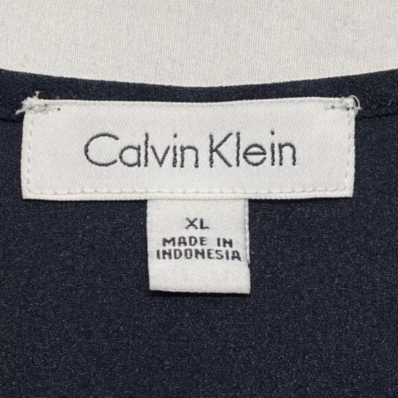 Calvin Klein Women's XL Casual Tank Black White Multicolor Stripe Sleeveless Top - Picture 9 of 10